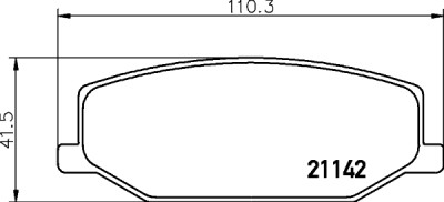 Jogo de pastilhas de freio HELLA 8DB 355 006-161