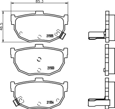 Jogo de pastilhas de freio HELLA 8DB 355 006-411