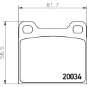 Jogo de pastilhas de freio HELLA 8DB 355 007-021