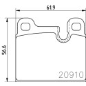 Jogo de pastilhas de freio HELLA 8DB 355 008-111