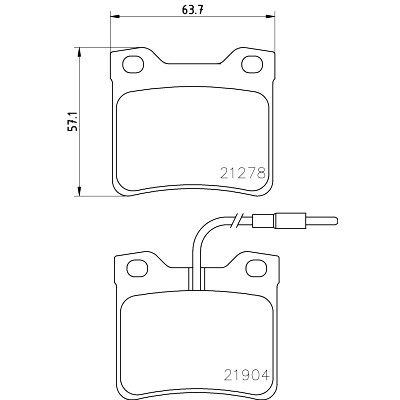 Jogo de pastilhas de freio HELLA 8DB 355 008-171