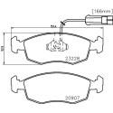 Jogo de pastilhas de freio HELLA 8DB 355 008-521