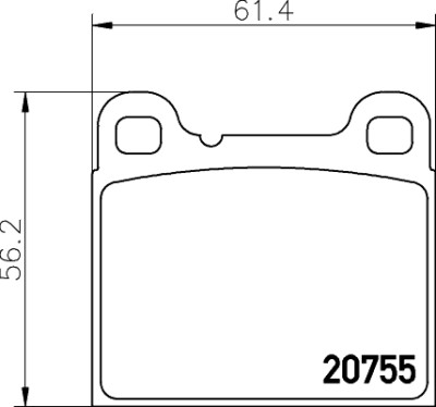 Jogo de pastilhas de freio HELLA 8DB 355 008-801