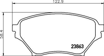 Jogo de pastilhas de freio HELLA 8DB 355 010-261
