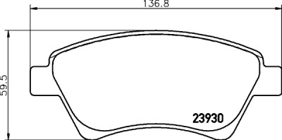 Jogo de pastilhas de freio HELLA 8DB 355 010-541