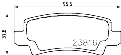 Jogo de pastilhas de freio HELLA 8DB 355 010-841