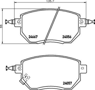 Jogo de pastilhas de freio HELLA 8DB 355 011-101