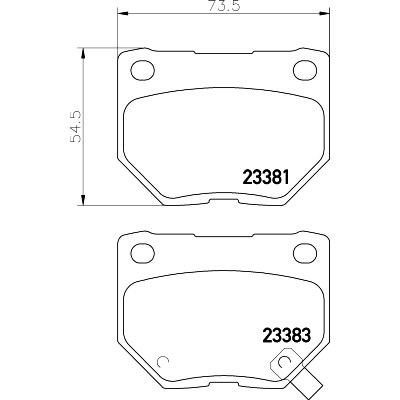 Jogo de pastilhas de freio HELLA 8DB 355 011-601