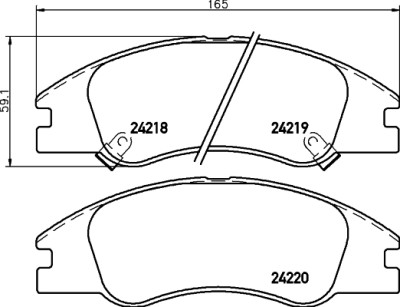 Jogo de pastilhas de freio HELLA 8DB 355 012-041