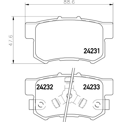 Jogo de pastilhas de freio HELLA 8DB 355 012-061