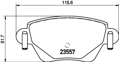 Jogo de pastilhas de freio HELLA 8DB 355 012-211