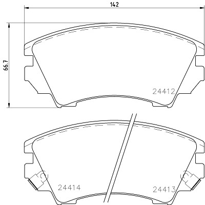 Jogo de pastilhas de freio HELLA 8DB 355 013-041