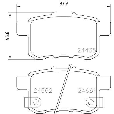 Jogo de pastilhas de freio HELLA 8DB 355 013-631