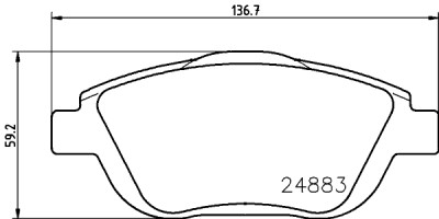 Jogo de pastilhas de freio HELLA 8DB 355 014-551