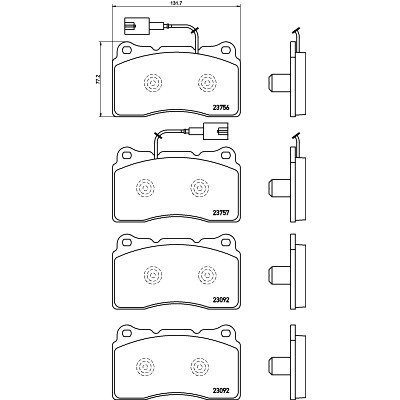 Jogo de pastilhas de freio HELLA 8DB 355 015-681