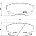 Jogo de pastilhas de freio HELLA 8DB 355 015-691