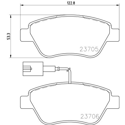 Jogo de pastilhas de freio HELLA 8DB 355 016-071