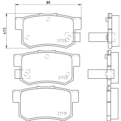 Jogo de pastilhas de freio HELLA 8DB 355 016-451