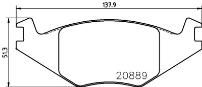 Jogo de pastilhas de freio HELLA 8DB 355 017-491