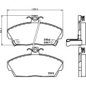 Jogo de pastilhas de freio HELLA 8DB 355 018-031