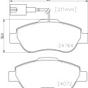 Jogo de pastilhas de freio HELLA 8DB 355 019-921