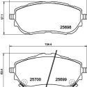 Jogo de pastilhas de freio HELLA 8DB 355 020-281