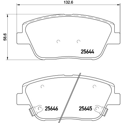 Jogo de pastilhas de freio HELLA 8DB 355 020-551