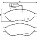 Jogo de pastilhas de freio HELLA 8DB 355 020-661