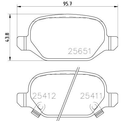 Jogo de pastilhas de freio HELLA 8DB 355 020-751