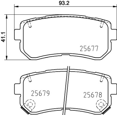 Jogo de pastilhas de freio HELLA 8DB 355 020-851