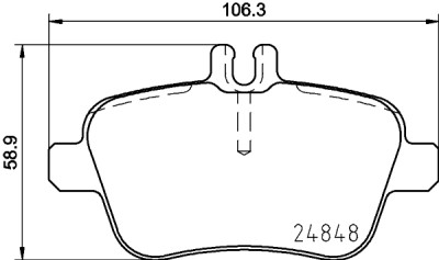 Jogo de pastilhas de freio HELLA 8DB 355 021-791