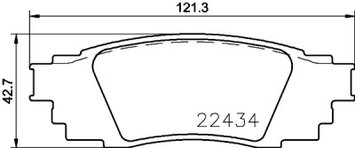 Jogo de pastilhas de freio HELLA 8DB 355 025-121