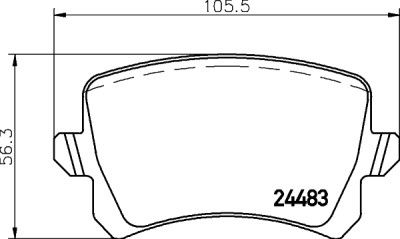 Jogo de pastilhas de freio HELLA 8DB 355 025-331