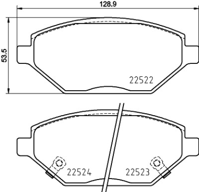 Jogo de pastilhas de freio HELLA 8DB 355 025-521