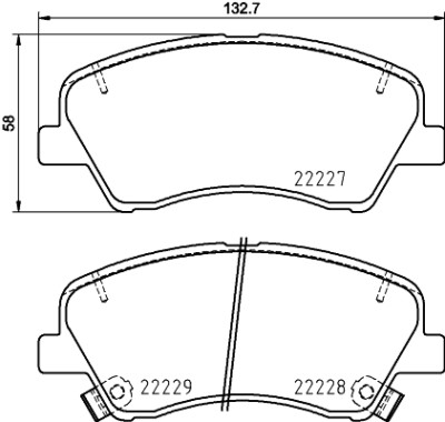 Jogo de pastilhas de freio HELLA 8DB 355 036-501