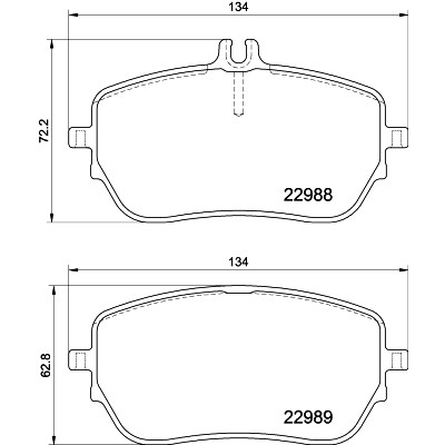 Jogo de pastilhas de freio HELLA 8DB 355 037-961