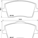 Jogo de pastilhas de freio HELLA 8DB 355 039-001