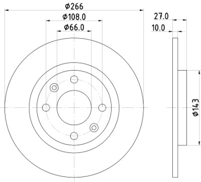 Disco de freio HELLA 8DD 355 100-851