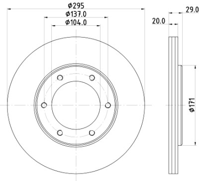 Disco de freio HELLA 8DD 355 101-191