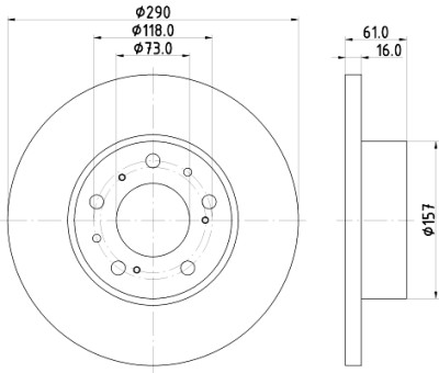 Disco de freio HELLA 8DD 355 101-781