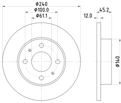 Disco de freio HELLA 8DD 355 102-291
