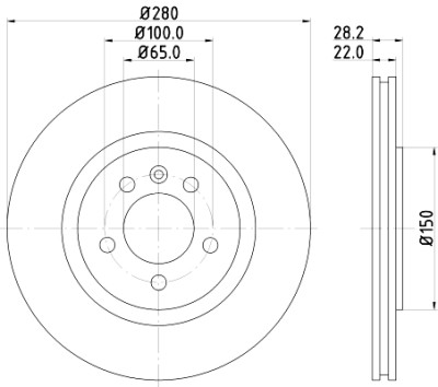 Disco de freio HELLA 8DD 355 102-741