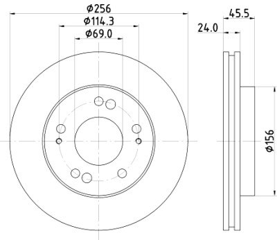 Disco de freio HELLA 8DD 355 103-311