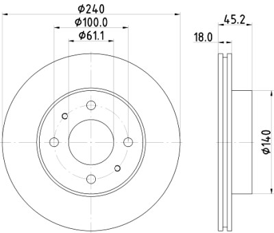 Disco de freio HELLA 8DD 355 103-331