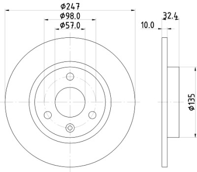 Disco de freio HELLA 8DD 355 103-771