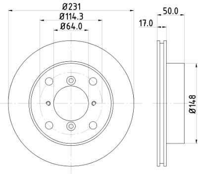 Disco de freio HELLA 8DD 355 103-921