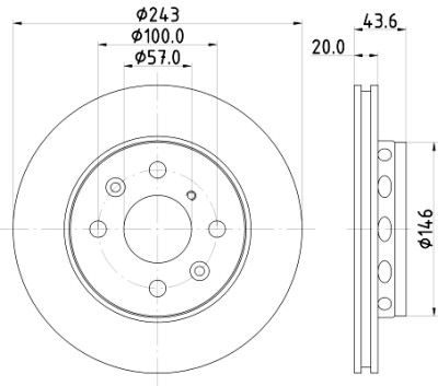Disco de freio HELLA 8DD 355 105-011