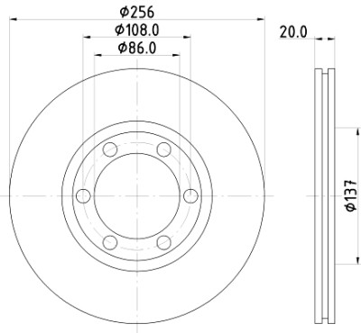 Disco de freio HELLA 8DD 355 105-111