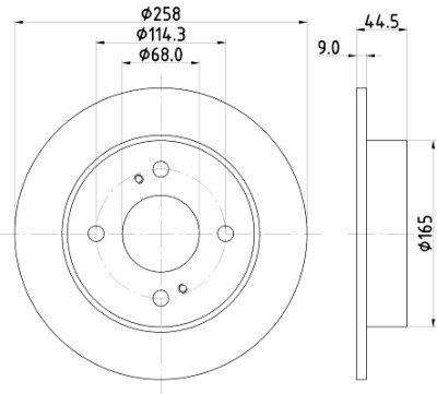 Disco de freio HELLA 8DD 355 105-171