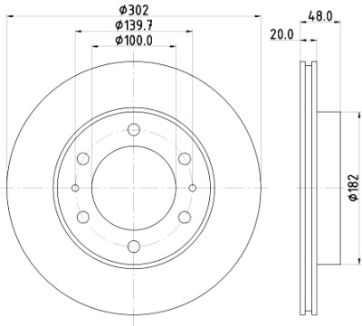 Disco de freio HELLA 8DD 355 105-191